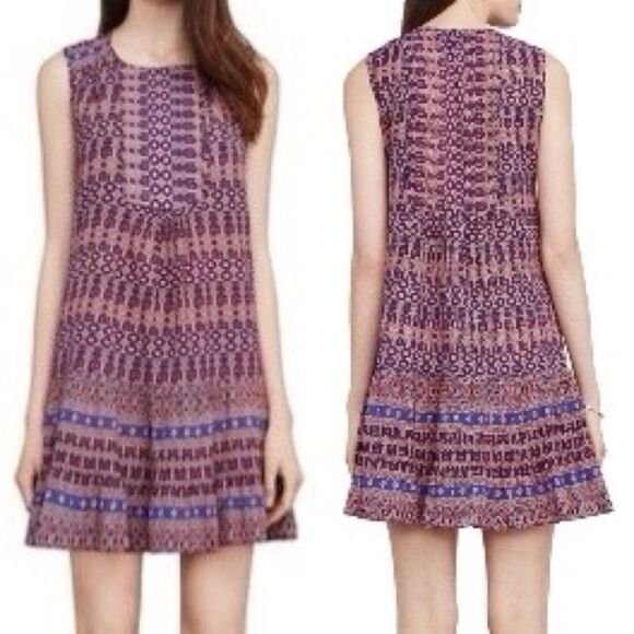 BCBGMax Azria Women's Yulissa Sleeveless Ruffled Button - Picture 3 of 13